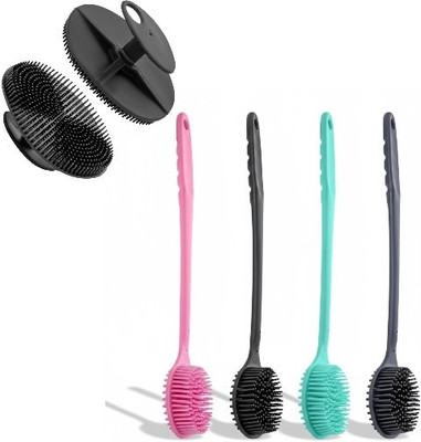 Mezulot Silicone Bath Body Brush & Scrubber Combo