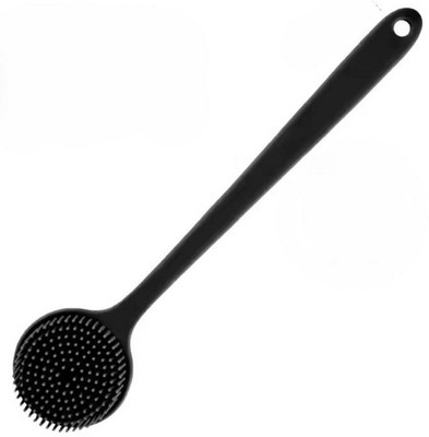 NARV Dual Sided Bath Brush with Silicone Bristles for Gentle Skin Cleaning