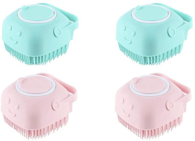 AORDEY Silicone Soft Bath Body Brush with Shampoo Dispenser Scrubber