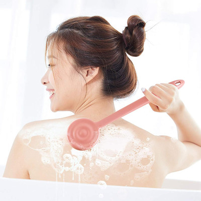 Dejmin Shower Handle Brush Brush Exfoliator Bathing Accessories Long Handle