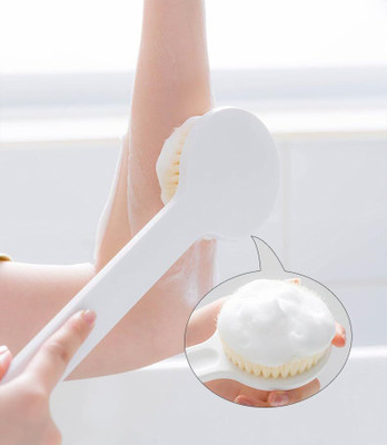 KVVTRADES Body Bath Brush with Bristles Back Cleaning Scrubber with Long Handle