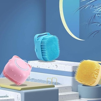 Mid Light Body Bath Brush Silicone Soft Cleaning with Shampoo Dispenser M55