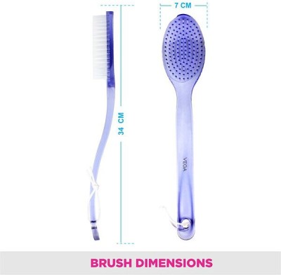 VEGA Luxury Bristle Bath Brush - BA-1/1 Pack of 2