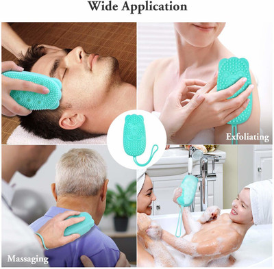 RadhaTex Silicone Bubble Bath Brush with Pulp Cotton or Soap Holder LBrushX1.55