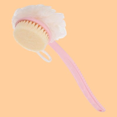 BZILO Loofah Back Scrubber with Curved Long Handled for Skin K129