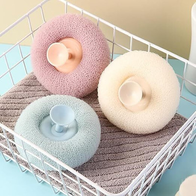 new sparsh Rutu Bath Sponge Cleaning Brush with Suction Cup Super Soft Sponge Scrubber