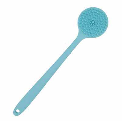 HM EVOTEK Soft Bristle Back Brush with Non-Slip Silicone Handle for Full Body Wash