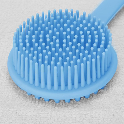 Oriolus Silicone Back Scrubber with Long Handle for Men & Women(Aqua Blue))