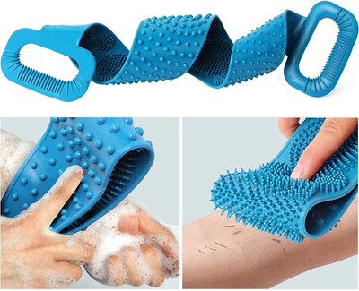 Euclid Dead Skin Removal Exfoliating Belt for Shower-Pink-Blue