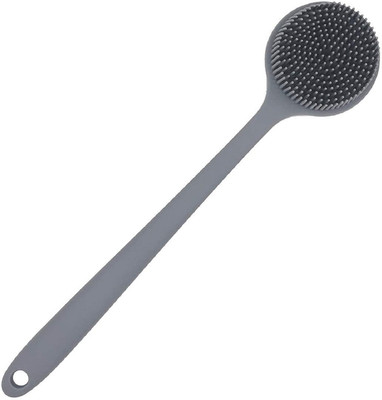 NARV Silicone Shower Brush with Extended Handle for Hard to Reach Body Areas