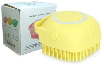 Razmay Silicon BATH BRUSH with body wash and shampoo dispenser pack of 1