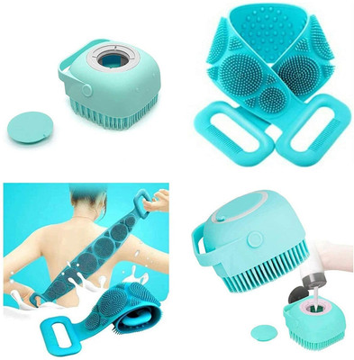 Manav Silicone Soft Bath Body Brush with Shampoo Dispenser 1.427