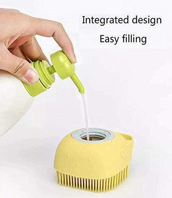 Mid Light Body Bath Brush Silicone Soft Cleaning with Shampoo Dispenser M57