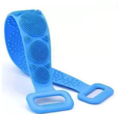 AKSTARS Soft Silicone Back Scrubber Brush Cum Belt for Exfoliating Shower Bath