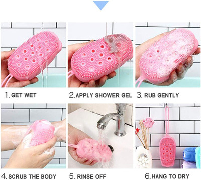 Kasha Trader Bubble Bath Brush Quick Foaming Bath Brush Scrubbing Brushes
