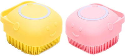 VIVID 2 pcs Silicone Brush With Shower Gel Dispenser, Dirt_Removal With Soft Bristle