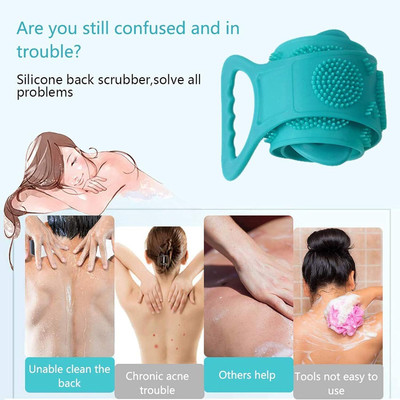 5teknova Double-Sided Bath Brush Back Cleaner Deep Cleaning & Massage Scrubber V26