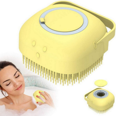 HM EVOTEK Soft Bath Brush Cleaning Brushes Massage Skin Scrubber Can Fill Shampoo B-382