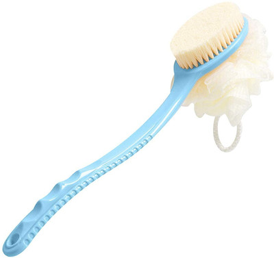 ODIN 2 in 1 Body Brush with Long Handle Back Scrubber & Loofah for Bath