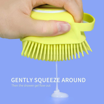 AnjaniputrA Silicone Body Massage Bath Brush with Soap Dispenser |Silicon Body Back Scrubber