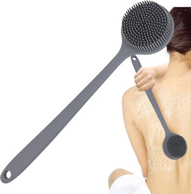 DIYAL ENTERPRISE Ultra-Soft Silicone Back Scrubber Shower Bath Body Brush with a Long Handle