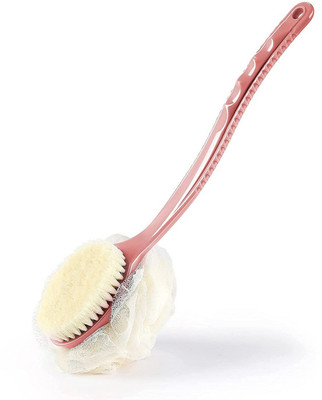 HM EVOTEK Bath Sponge With Double Side Brush With Handle LB-39