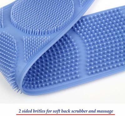 RadhaTex Double Sided Silicone Body Bath Belt/Exfoliating Shower Scrubber BeltX1.259