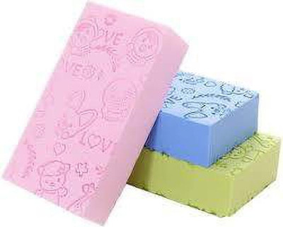 Sheenuu Massager Sponge For Body Face Scrubber Multicolor. (Bath Sponge) pack 1