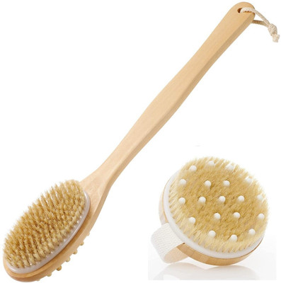 Altruist Wooden Double-sided Bath Brush With Massager combo