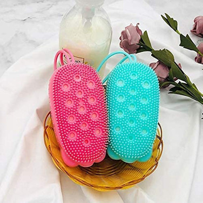 RadhaTex Silicone Bubble Bath Brush with Pulp Cotton or Soap Holder LBrushX1.18