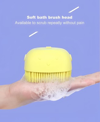 Qrex Bath Brush Silicone Scrubber Dispenser Multifunction Bathroom