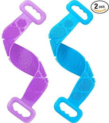 Coozico Ruchi World Silicon Double Side Shower Exfoliating Belt Removes Bath Towel