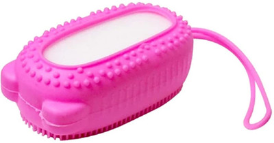 RadhaTex Silicone Bubble Bath Brush with Pulp Cotton or Soap Holder LBrushX2.26