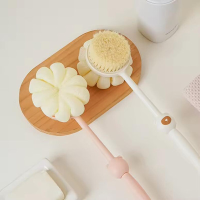 Radhe Krishna 2 IN 1 Bath Body Brush | Round Handle Shower Body Plastic Brush