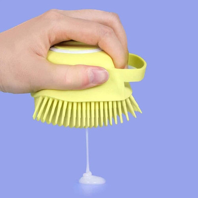 Manav Silicone Soft Bath Body Brush with Shampoo Dispenser 1.516