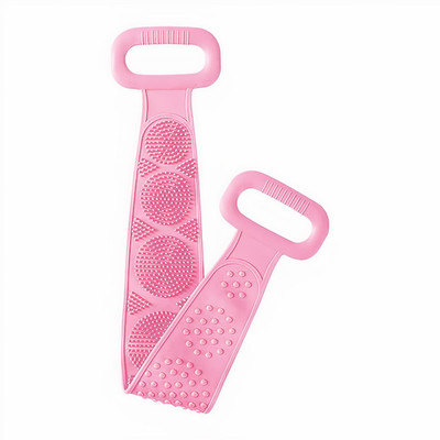 MDNECOR Silicone Body Back Scrubber Double Side Bathing Brush for Skin Deep Cleaning