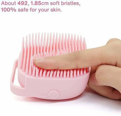 Manav Silicone Soft Bath Body Brush with Shampoo Dispenser 1.431