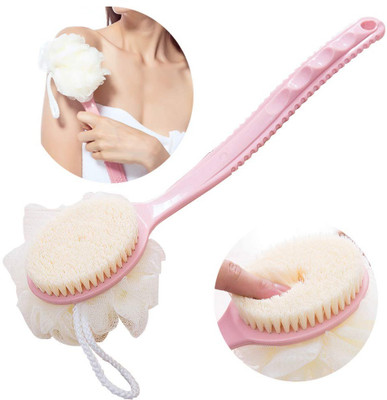 Euclid 2 IN 1 Back Body Bath Brush with Bristles and Loofah
