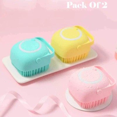 Mid Light Body Bath Brush Silicone Soft Cleaning with Shampoo Dispenser M70