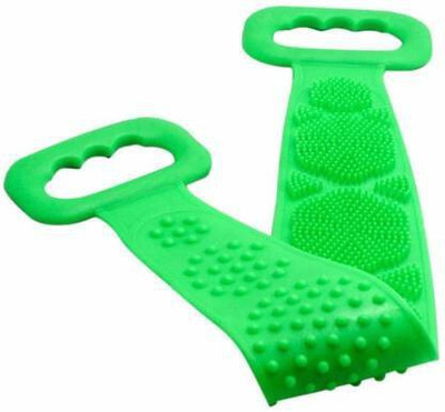 SJK Silicone Back Scrubber Brush Belt for Exfoliating Shower Bath- Double SIDES