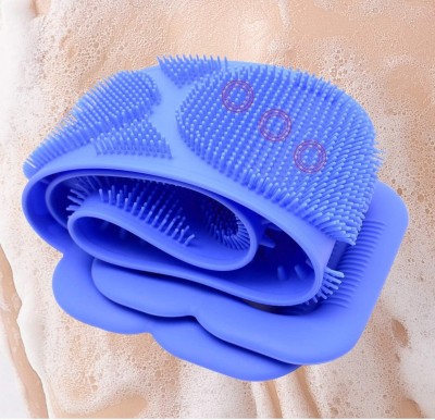 PVA Back scrubber for bathing, Double Side Brush for Skin Deep Cleaning Massage Belt