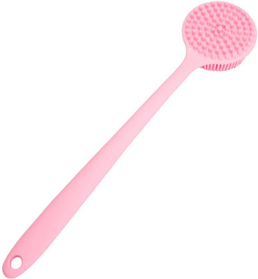 RBGIIT Soft Bristle Back Brush with Non-Slip Silicone Handle for Full Body Wash