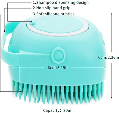 Hitvik Hair, Scalp Massage & Bathing Brush For Cleaning Body | Silicon Wash Scrubber