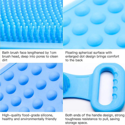 ShopDock Shower Body Belt – Dual-Sided Silicone Exfoliating Scrubber