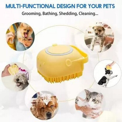 RBGIIT Soft Bath Brush Cleaning Brushes Massage Skin Scrubber Can Fill Shampoo B-1