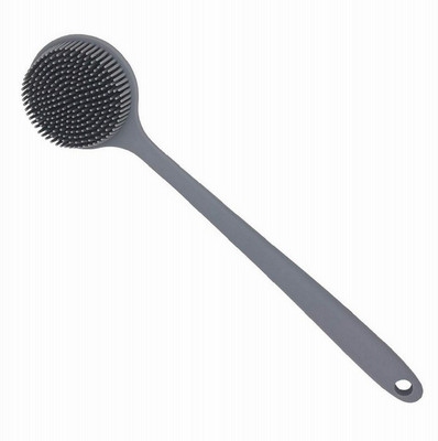 RBGIIT Shower Back Brush with Silicone Bristles and Non-Slip Long Handle Design