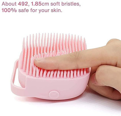 Manav Silicone Soft Bath Body Brush with Shampoo Dispenser 1.531