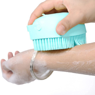 Manav Silicone Soft Bath Body Brush with Shampoo Dispenser 1.374