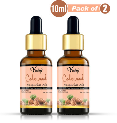 vsadey Cedarwood Essential Oil - 10 ml (Pack of 2)(20 ml)