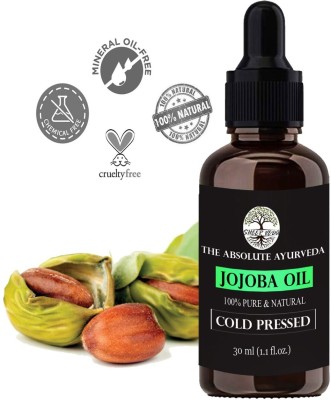 Sheer Veda Jojoba oil for Hair Skin and Body. Pure and Organic With Glass dropper(30 ml)